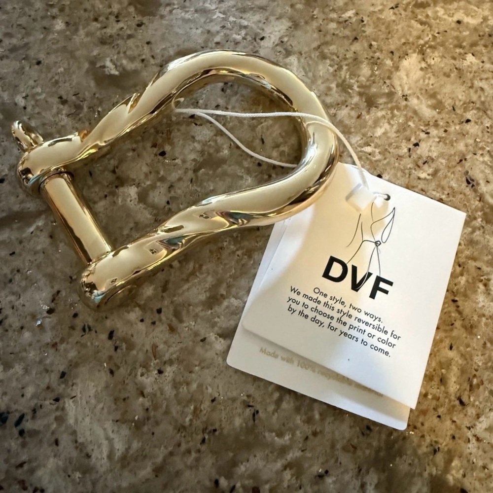 NEW! Diane Von Furstenberg Gold Belt Buckle